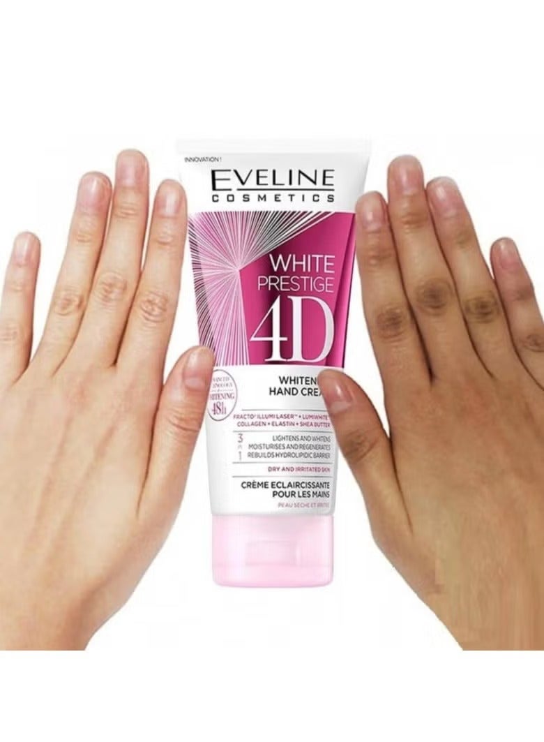 EVELINE COSMETICS White Prestige 4D Whitening Hand Cream 3 In 1 100ml - Image 3
