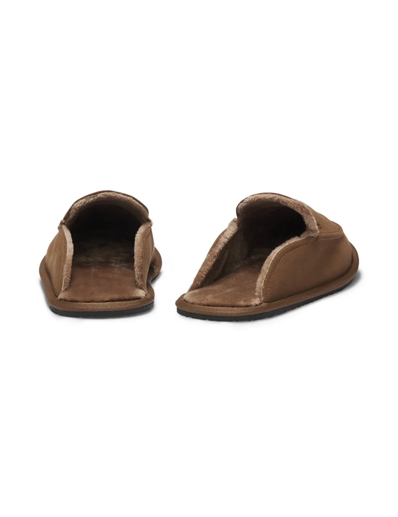 BOSS Microfibre slippers with rubber sole