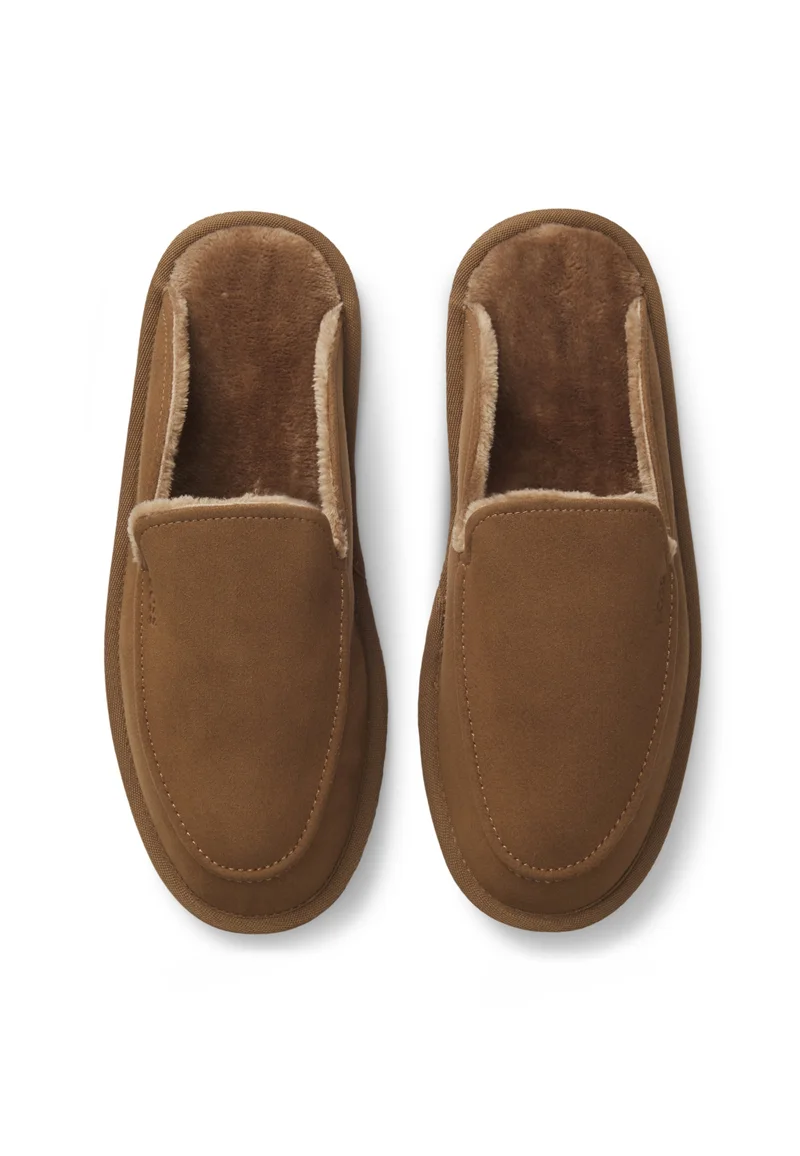 BOSS Microfibre slippers with rubber sole