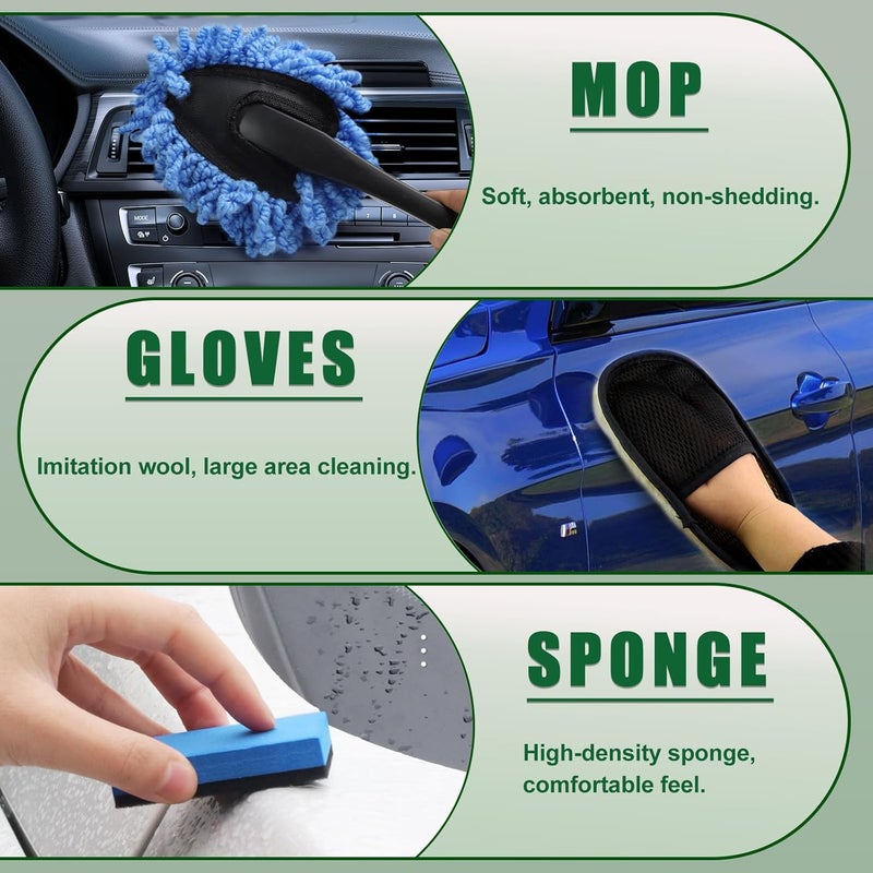 DBTW 18-Piece Exterior and Interior Car Cleaning Tool Set - Image 3