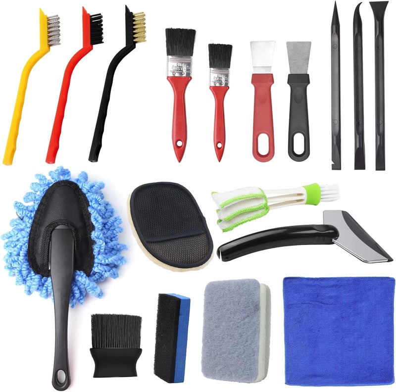 DBTW 18-Piece Exterior and Interior Car Cleaning Tool Set - Image 1