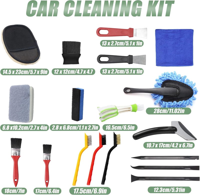 DBTW 18-Piece Exterior and Interior Car Cleaning Tool Set - Image 2