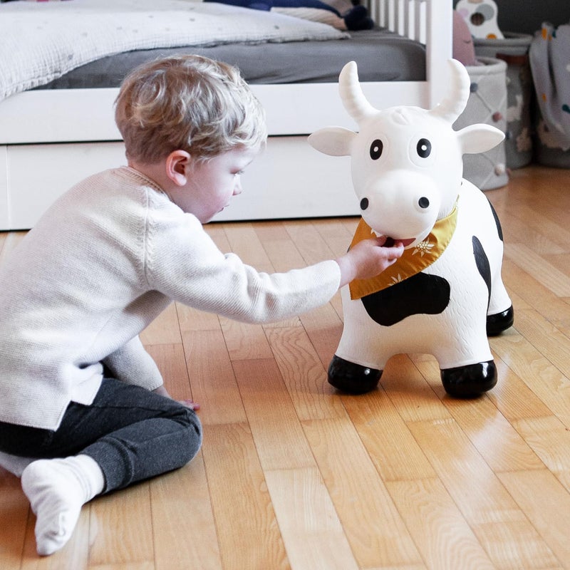 Kindsgut Bouncy Animal Hopper Cow for Children, Designed in Germany, Playful and Modern Colors, air Pump Included, Indoors and Outdoors - Image 4