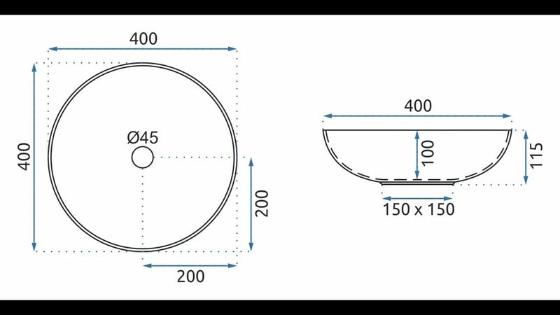 OBLONG Table Top Wash Basin Wash Basin Countertop Tabletop Ceramic Bathroom Sink Vessel Sink Over Counter Marble Wash Basin For Bathroom Moroccan Round 41 x 41 x 125 1 M002  - Image 4