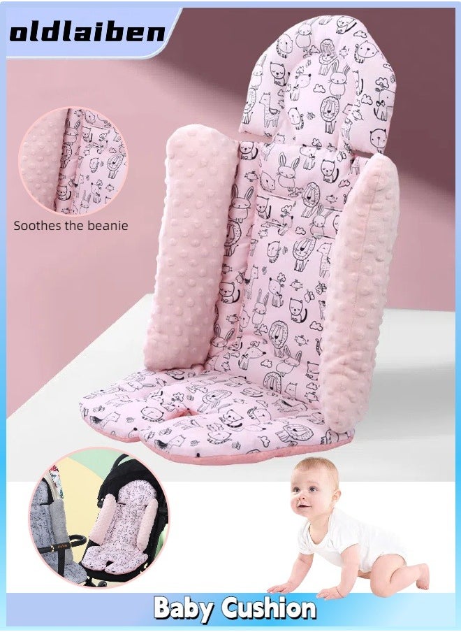oldlaiben Baby Stroller Seat Cushion, Baby Dining Chair Cushion, Soft Support Cushion, Non-slip Cushion, Fully Enclosed Design, For Boys And Girls（Pink）  - Image 1