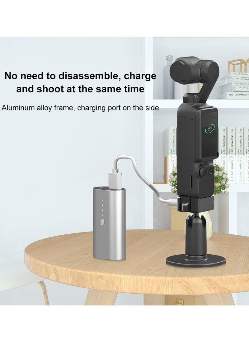 for DJI Osmo Pocket 3 Type-C Charging Base Adapter, Charging Adapter Base for DJI Osmo Pocket 3, Desktop Charging Base with 1/4 Screw Hole, Aluminum Alloy Bracket (Black) - Image 3