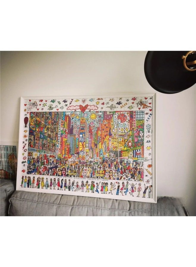 Only 20% People Can Solve 1000-piece Puzzles Like Times Square 0.9kg Jigsaw Puzzles Toys/puzzles Board Games-Color:Head Dense Spot Second Hair - Image 3