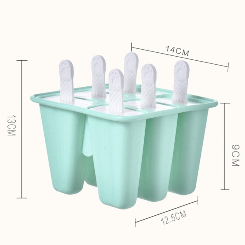 SPITEN Set of 6 Plastic Reusable Rocket Ice Pop Makers | Homemade Popsicle & Frozen Ice Cream Moulds Tray | Kulfi, Candy | Ice Lolly Mold for Children | Adults (Multi Color) (Frozen) (6 Cells) - Image 3