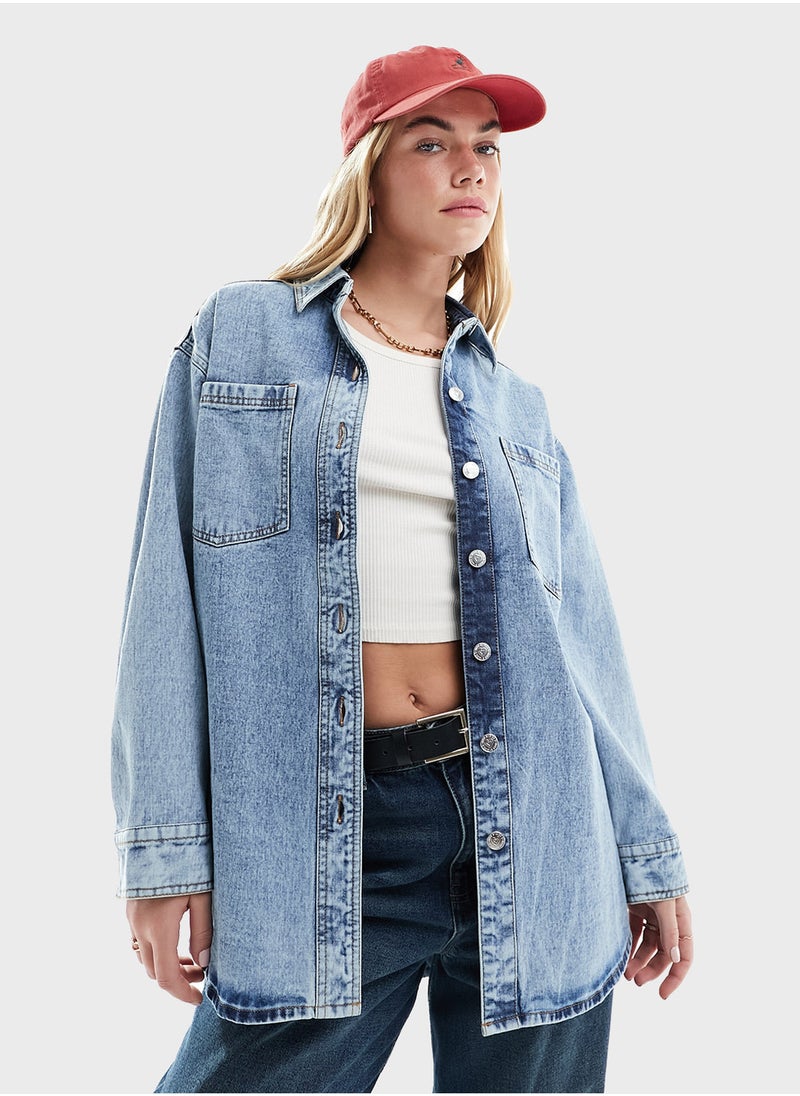 Oversized Denim Shirt - pzsku/Z4295180D70F75019ADA1Z/45/_/1726468225/fb0e45e5-e12d-492c-8728-339ede07f1a5