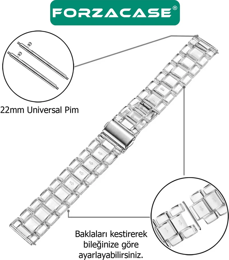 Forzacase Kospet Tank M2 M3 T2 T3 Compatible Transparent Transparent Link Cord Strap - FC763