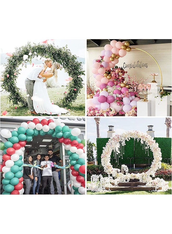2m Golden Circle Round Backdrop Stand Party Wedding Decor Arch Metal Arch Decoration Balloon Garland Arch Holder Kit Birthday Graduation - Image 5