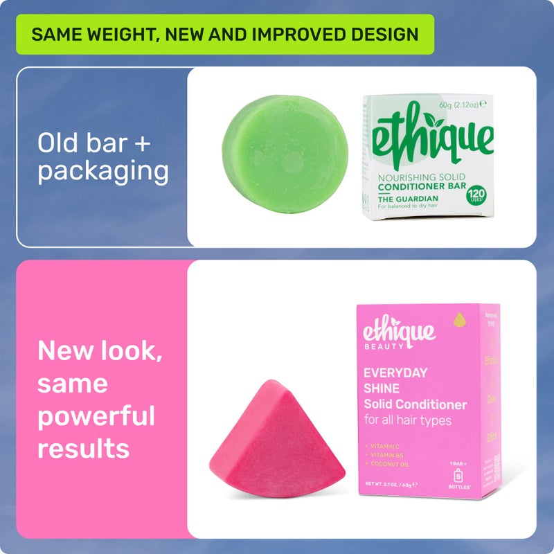 Ethique Everyday Conditioner Bar for soft, shiny hair with Vitamin C - Plastic-Free, Cruelty-Free, Vegan, 2.12 oz - Formerly The Guardian - Image 2