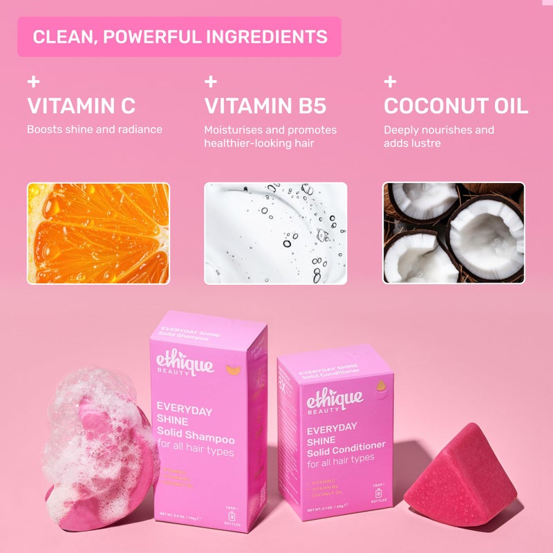Ethique Everyday Conditioner Bar for soft, shiny hair with Vitamin C - Plastic-Free, Cruelty-Free, Vegan, 2.12 oz - Formerly The Guardian - Image 4
