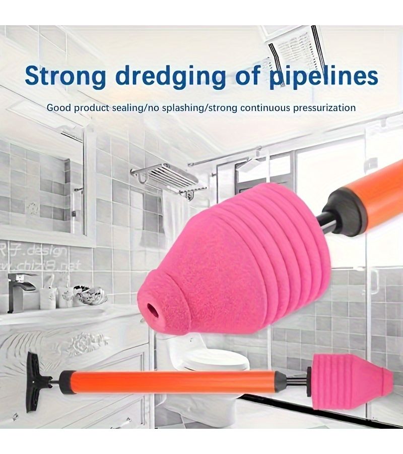Toilet Dredging Suction Cup 1pc Red Black Blockage Remover - Image 4
