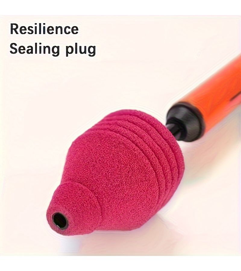 Toilet Dredging Suction Cup 1pc Red Black Blockage Remover - Image 2