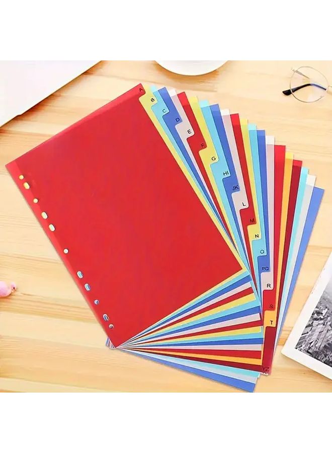 10Pcs A4 Plastic Color Index Dividers For 2 3 4 11 Ring Binder Office School Supplies - Image 3