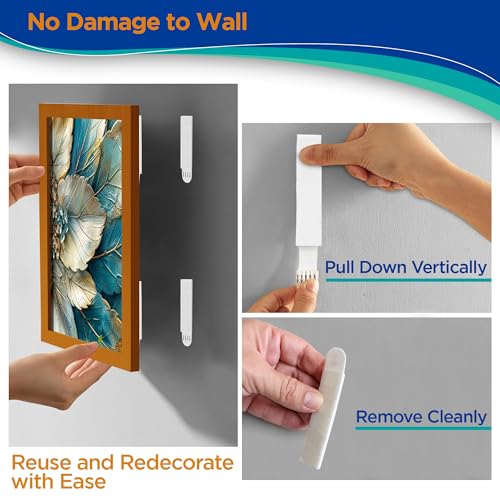 HASAAO Large Picture Hanging Strips Heavy Duty - 40x Strips(20 Pairs), Wall Hanging Advesive Strips for Damage-Free Picture Hanger, Mounting of Photos, Frames, and Wall Decor - Image 5