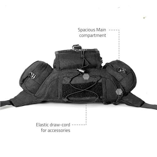 Tripole Tactical Waist Pack and Fanny Bag for Men & Women | Lightweight & Durable | for Travel, Hiking & Outdoor Use (Black) - Image 3