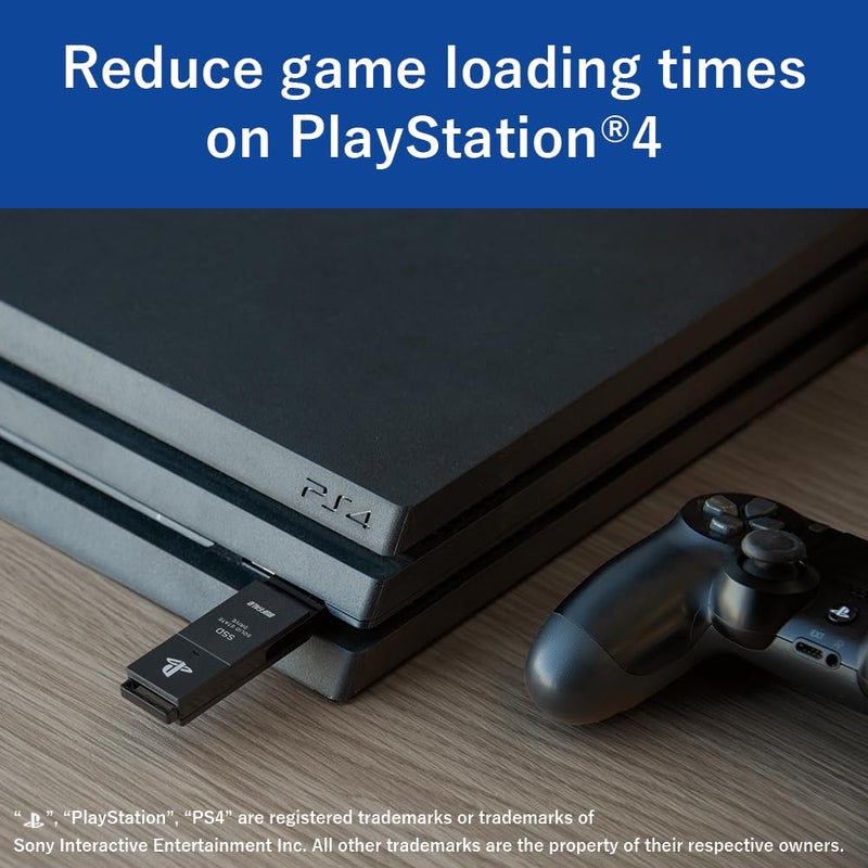 BUFFALO External SSD 1.0TB - Officially Licensed Product, Compatible with PS5 Consoles / PS4 Consoles - USB3.2 Gen2 Type A Compact Stick SSD-SAO1.0U3B - Image 2