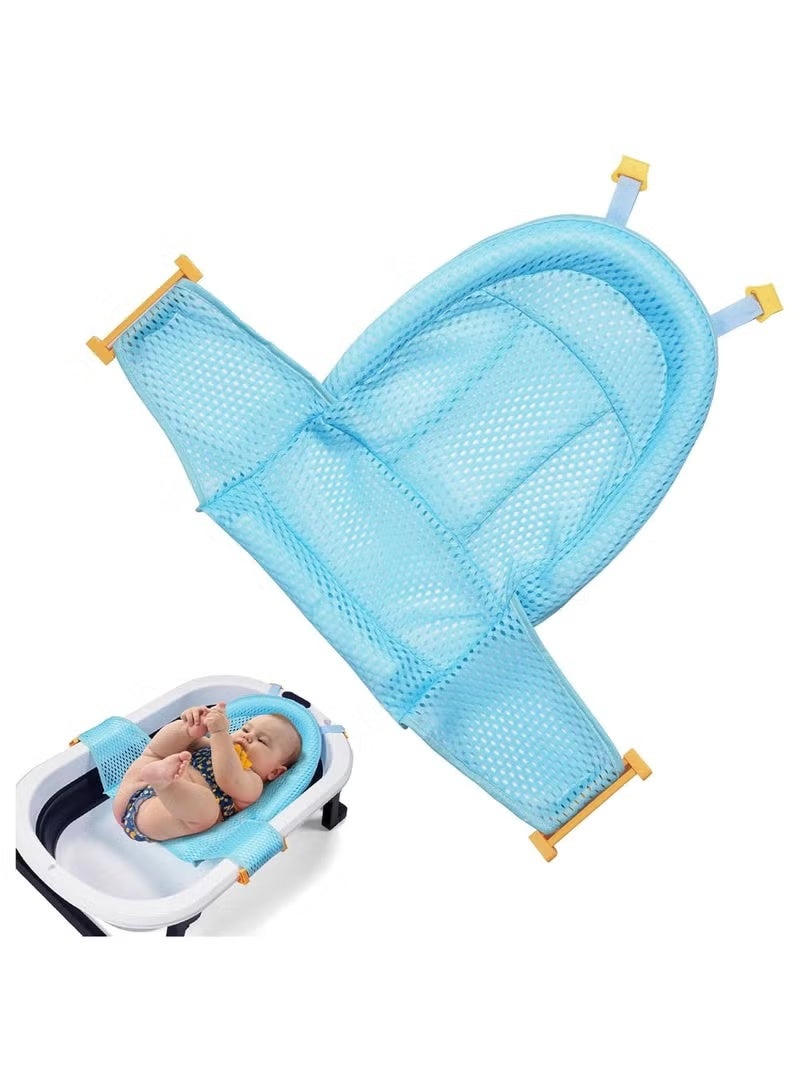 Baby Bath Net Slip-Resistant Seat Mat Adjustable Infant Bath Supporter Hygienic Easy to Store for Newborn Infant 0-12 Months - Image 1