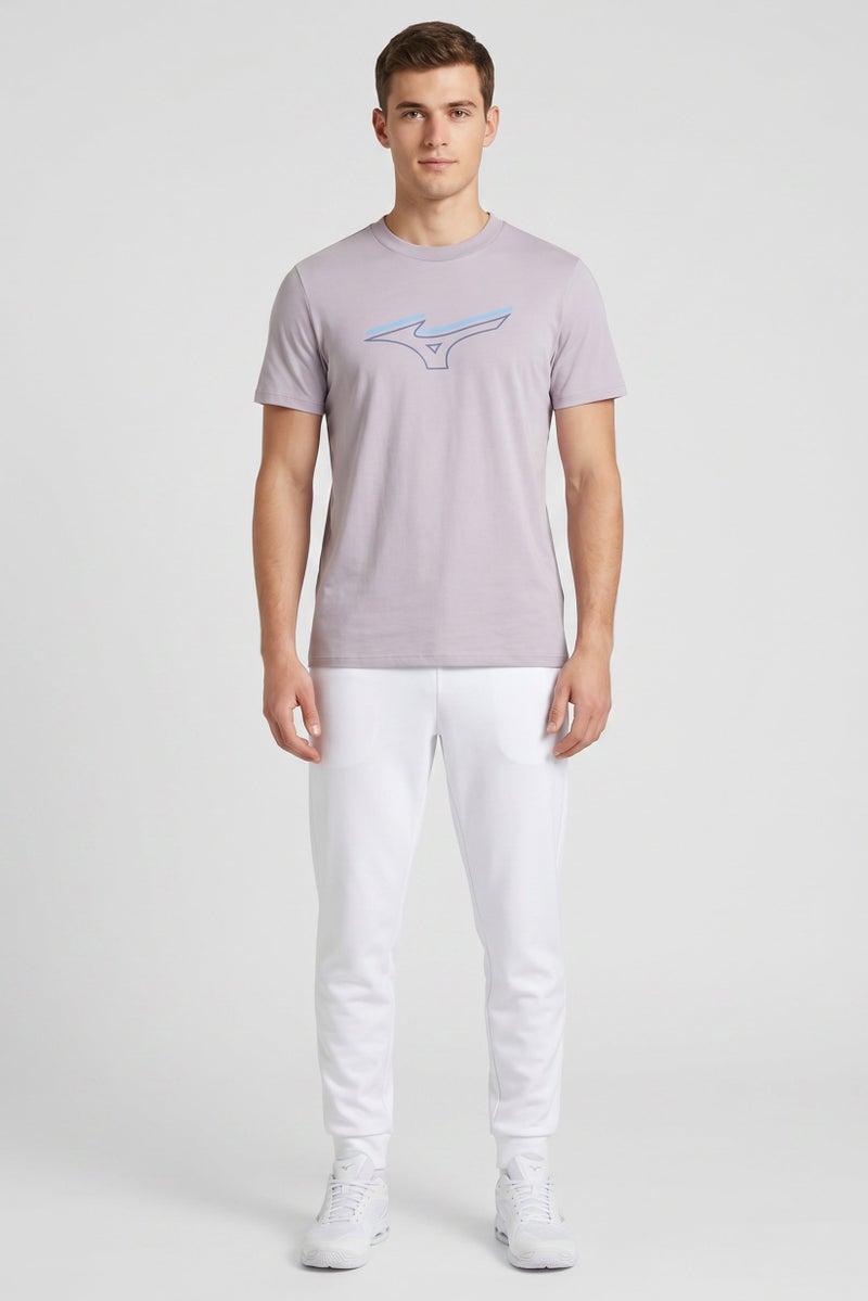 Mizuno Men Sportswear Fit Short Sleeve Outdoor T-Shirt, Grey - Image 2