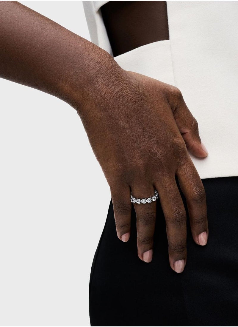 PANDORA Row Of Hearts Eternity Ring - Image 3