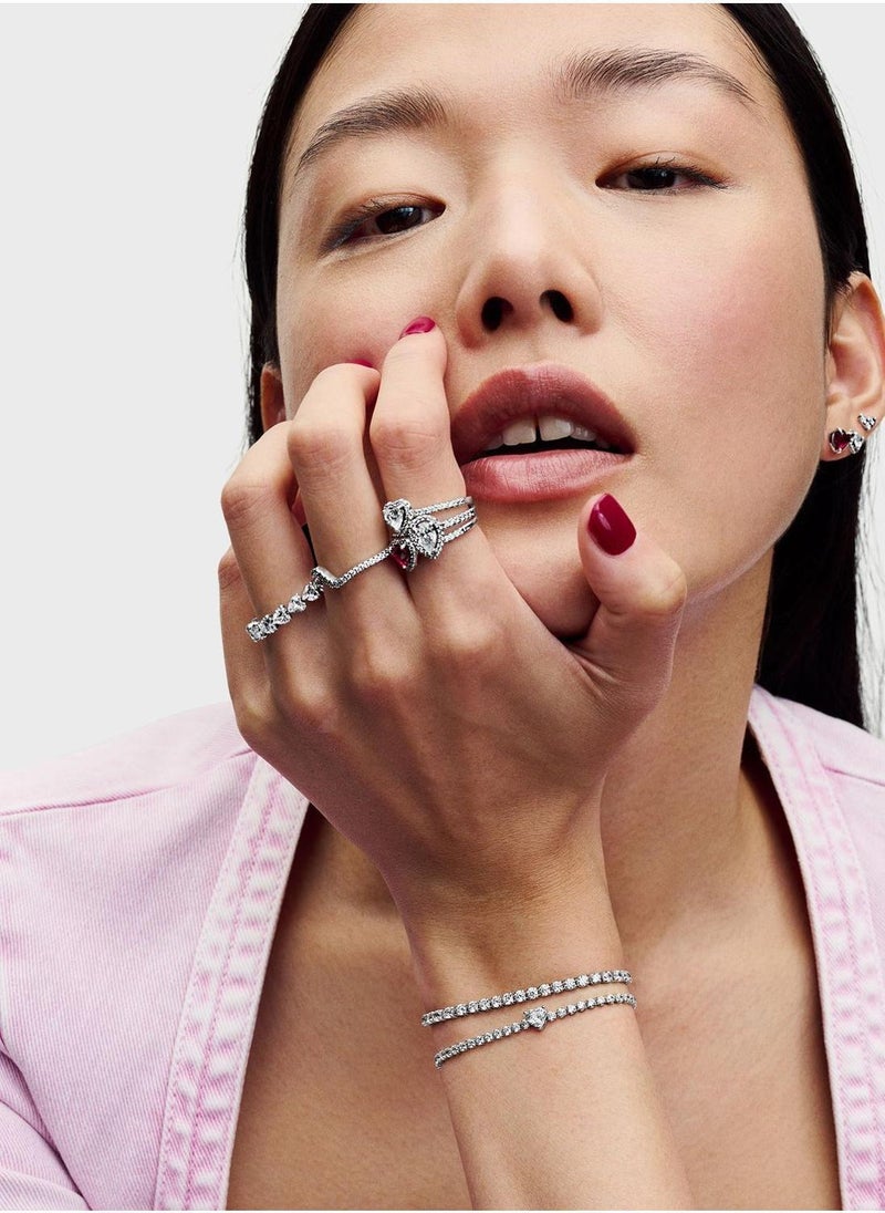 PANDORA Row Of Hearts Eternity Ring - Image 4