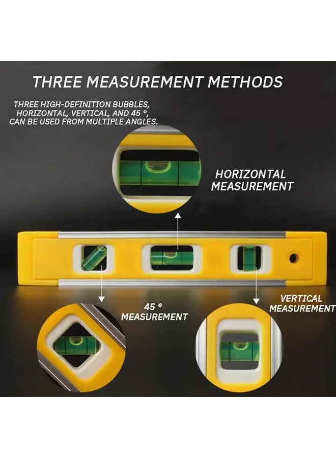 9.06 Inch 3 In 1 Aluminum Alloy Level Strong Magnetic Durable Precise Industrial Measurement Tool - Image 2