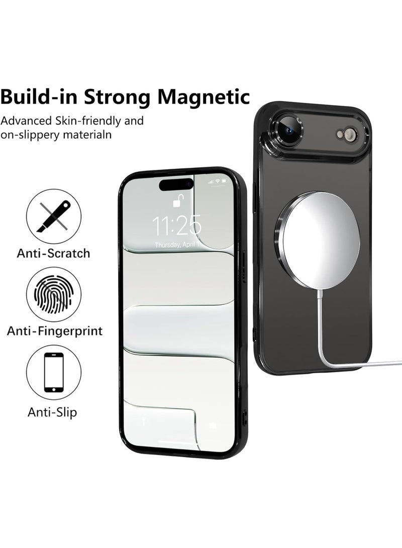 أكاليكس جراب مغناطيسي لهاتف iPhone 17 Air، حماية كاملة لعدسة الكاميرا، غطاء هاتف ناعم من مادة TPU، متوافق مع الشحن اللاسلكي MagSafe، غطاء هاتف مقاوم للصدمات من مادة TPU | أسود - Image 2