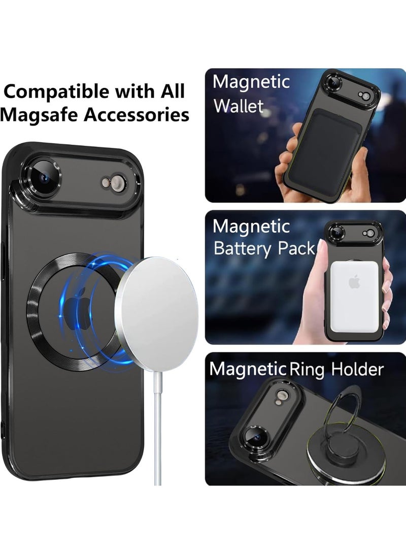 أكاليكس جراب مغناطيسي لهاتف iPhone 17 Air، حماية كاملة لعدسة الكاميرا، غطاء هاتف ناعم من مادة TPU، متوافق مع الشحن اللاسلكي MagSafe، غطاء هاتف مقاوم للصدمات من مادة TPU | أسود - Image 5