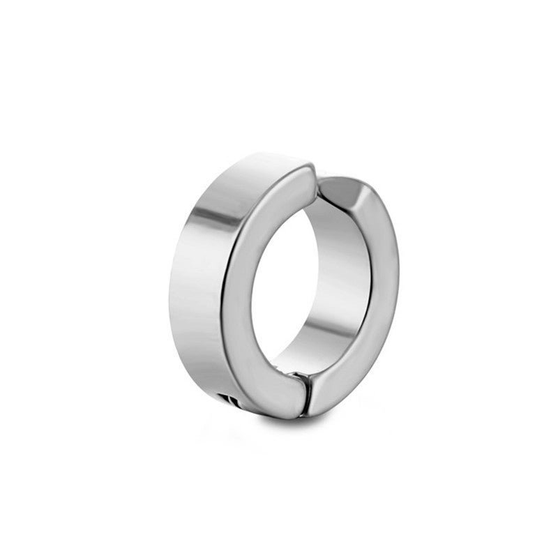 Mens Premium Clip-On Earrings No PiercingEar clip steel color (single price) Ear clip steel color (single price)