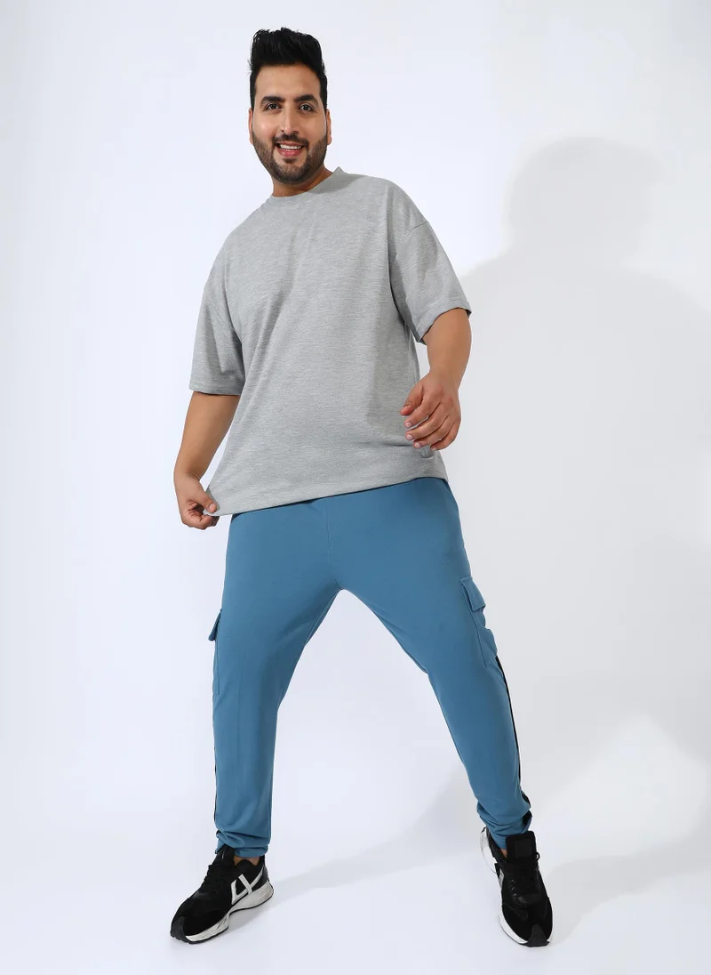 انستافاب بلس بنطال رياضي Sky Blue Utility Cargo للرجال