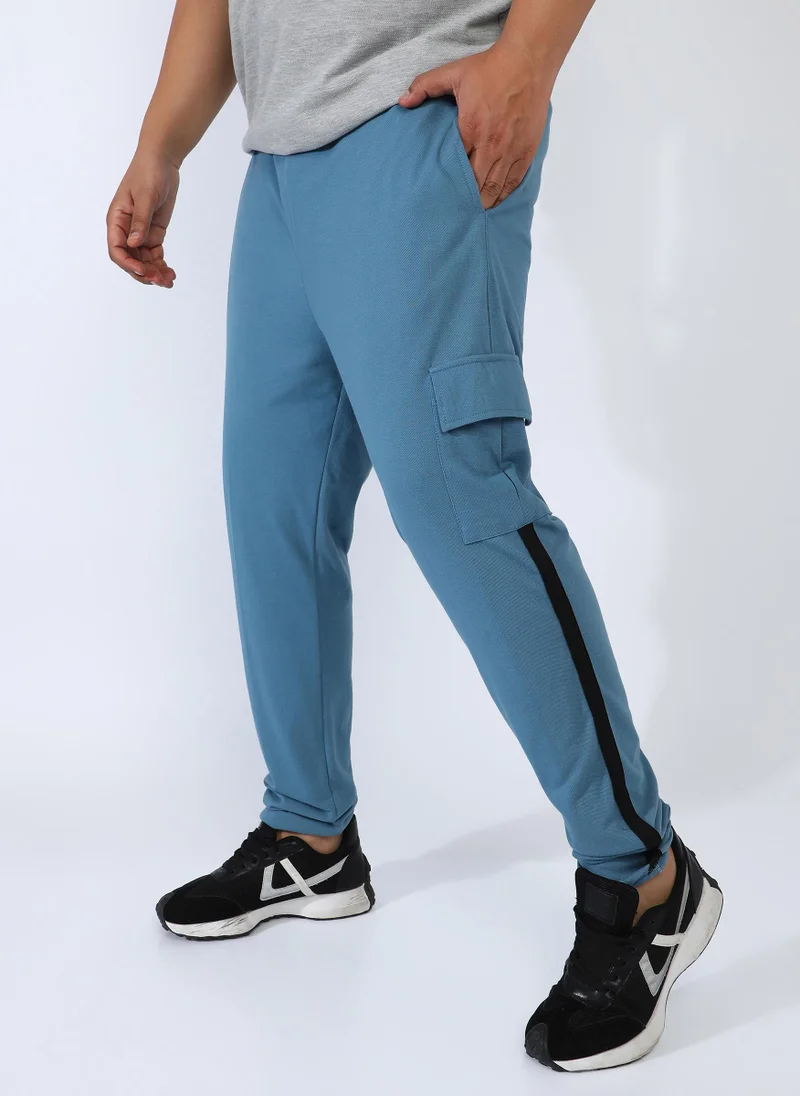 انستافاب بلس بنطال رياضي Sky Blue Utility Cargo للرجال