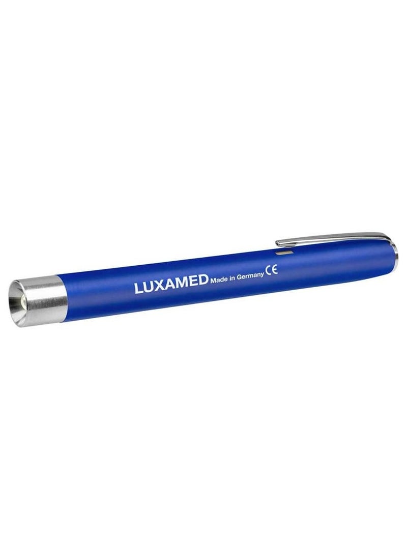 LUXAMED Examination Penlight with Standard Bulb - Medical Grade Diagnostic Pen Torch with Neutral White Light, Pocket Clip, Compact Design, Doctor Tool, Nurse Essentials (Blue)  - Image 1