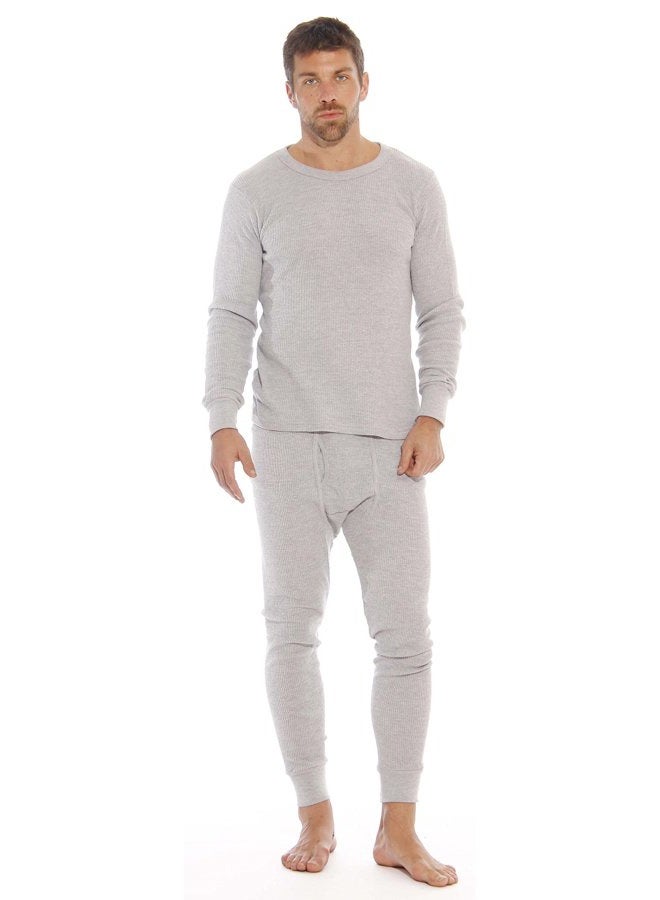 At The Buzzer Thermal Underwear Set for Men, Grey, XXL - Image 1