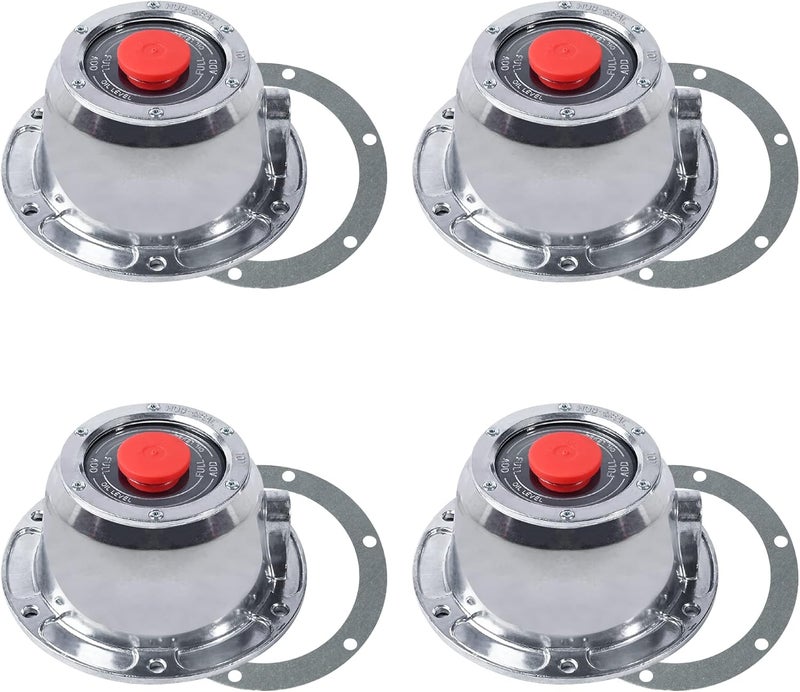 ikare 4 Pack Hubcap 340-4195 Aluminum Hub Cap for Trailer - Image 1