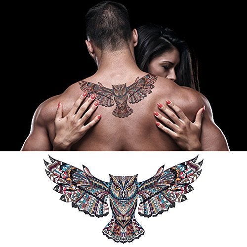 VIWIEU Large Tattoos Fake Temporary Body Art Stickers for Men Women Teens, VIWIEU 3D Realistic Girls Chest Temporary Tattoos, 5 Sheets, Water Transfer Body Tattoos - Image 4