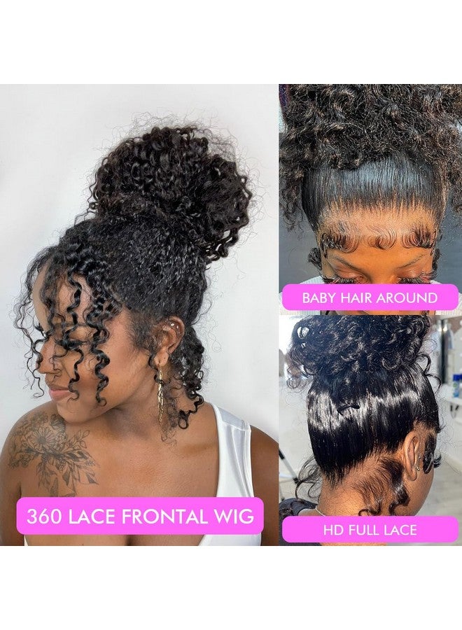 Healthair 10A 360 Lace Front Wigs with Baby Hair Pre Plucked Deep Wave Lace Front Wigs Human Hair 360 Lace Frontal Wig for Black Women Natural Hairline Deep Culy 360 Full Lace Human Hair Wigs(18inch) - Image 2