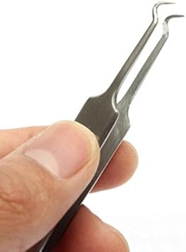Glamza Blackhead Professional Stainless Steel Set Whiteheads Tweezer And Curved Clips Pimple Acne Cleaner Remover - Image 5