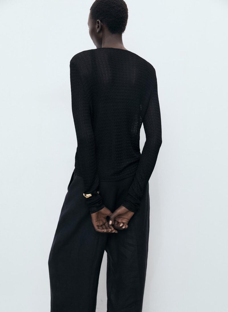 MANGO Knitted Cardigan With Ties  - Image 2