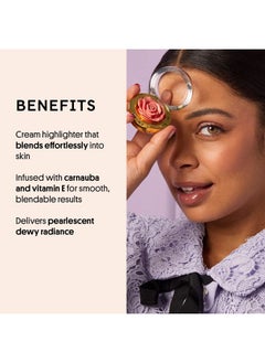 Winky Lux Cheeky Rose, Cream Highlighter With Vitamin E, Gold Highlighter, Makeup Highlighter, Champagne  - Image 3