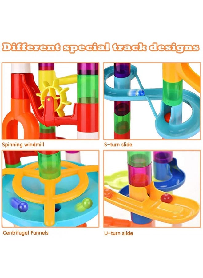 ifollower Marble Run, 135pcs Marble Maze Game Construction Building Toys for Kids, Marble Track Race Set STEM Learning Toys Gift for Boys Girls 3 4 5 6 7 8 9 10+  - Image 2