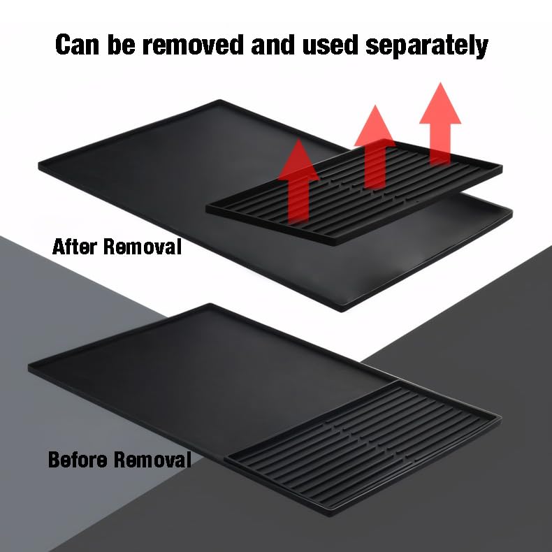Emptycolor Coffee Bar Mat for Countertop, Emptycolor Heat Resistant Non-Slip Silicone Coffee Maker Station Mat for Counter, Waterproof Espresso Machine Mat - Image 2