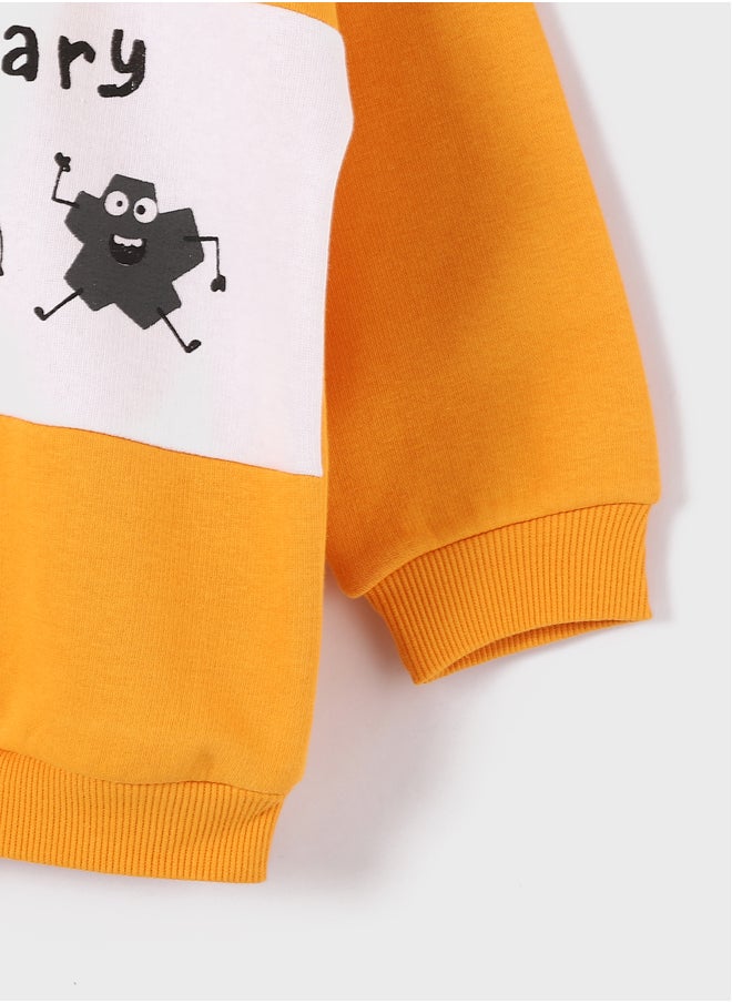 LC WAIKIKI Crew Neck Printed Baby Boy Sweatshirt and Sweatpants 2-Pack  - Image 5