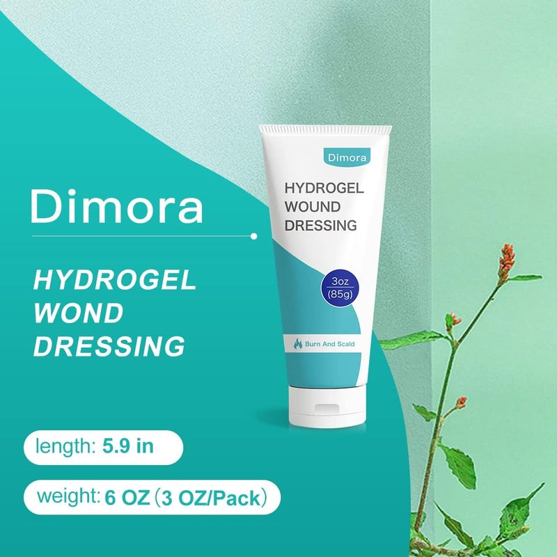 Dimora 2 Packs 6oz Hydrogel First Aid Ointment Burn Injory Soothing Gel Skin Repair Cream for Emergency Burn Postoperative Incisions Bruises Debridement Wound Care - Image 5