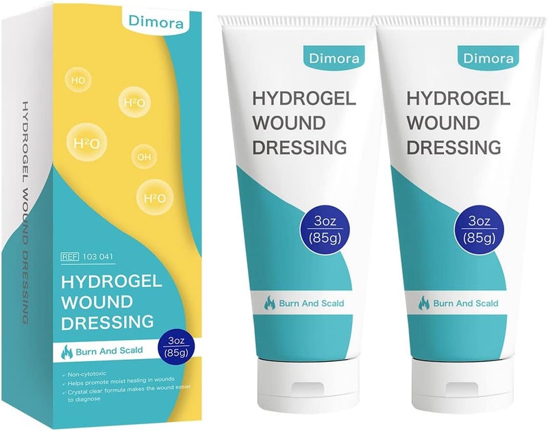 Dimora 2 Packs 6oz Hydrogel First Aid Ointment Burn Injory Soothing Gel Skin Repair Cream for Emergency Burn Postoperative Incisions Bruises Debridement Wound Care - Image 1