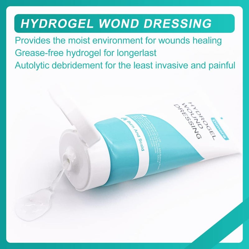 Dimora 2 Packs 6oz Hydrogel First Aid Ointment Burn Injory Soothing Gel Skin Repair Cream for Emergency Burn Postoperative Incisions Bruises Debridement Wound Care - Image 4