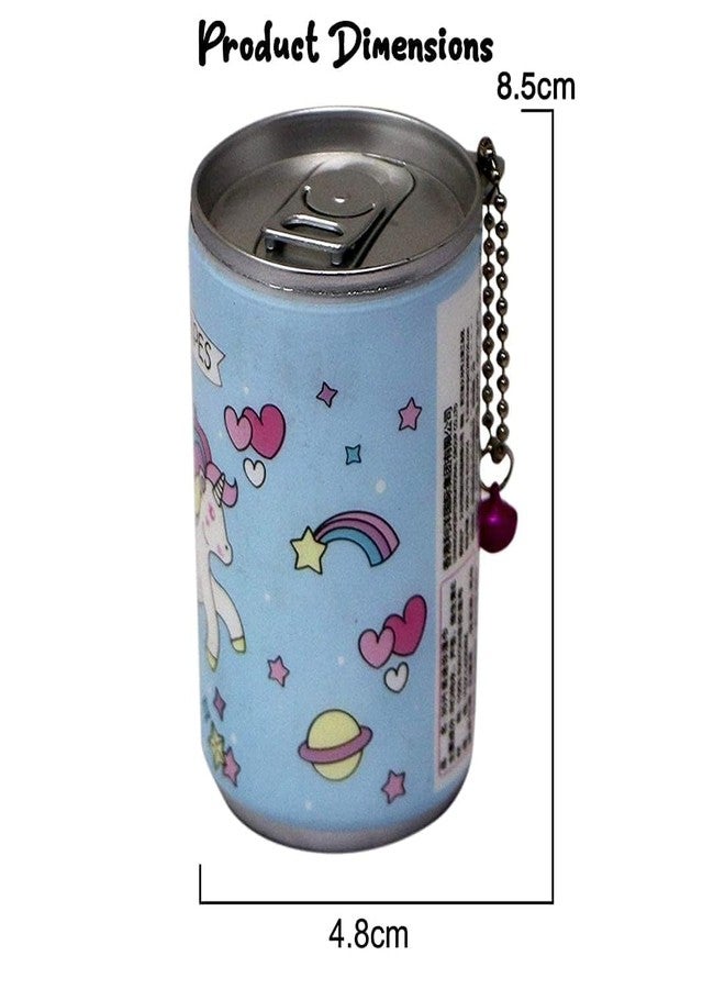 Portable Wet Wipes Metal Tin Can with Keychain, Facial Cleansing Tissue, Blue with Unicorn and Space Pattern, 13.5x8cm, 4Pcs - Image 4