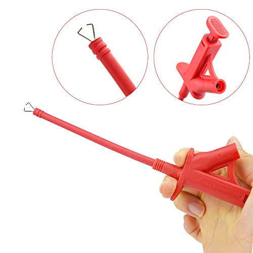 ZIBOO ZB-T15 Flexible Test Hook Clip,Professional IC Test Hook Clip Grabbers Probe Jumper,High Voltage Flexible Test Hook Clip Insulated Quick for Multimeters, Clamp Meters and Automobile Inspection - Image 4