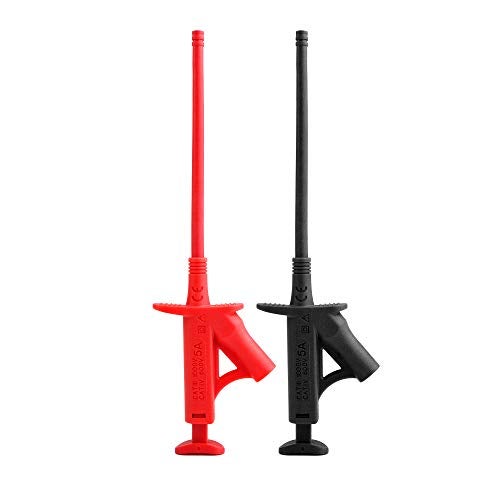 ZIBOO ZB-T15 Flexible Test Hook Clip,Professional IC Test Hook Clip Grabbers Probe Jumper,High Voltage Flexible Test Hook Clip Insulated Quick for Multimeters, Clamp Meters and Automobile Inspection - Image 1